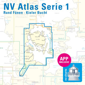 NV. Sportschiffahrtskarten Serie 1 , Rund Fünen - Kieler Bucht , Ausgabe 2026 als Plano