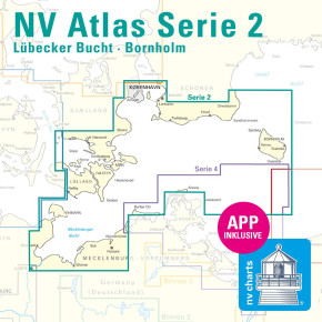 NV Sportschiffahrtskarten Ostsee , Serie 2 - Lübecker Bucht - Bornholm - Kopenhagen , Ausgabe 2026 als Plano