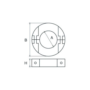 Wellen-Anode Ringform Zink 35mm