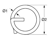 Ringsplinte , 1,25mm x 15mm , 10er Pack