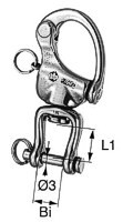 Wichard Schnappschäkel mit Wirbelschäkel , 70 mm , BRL 1600 kg , WL 800 kg